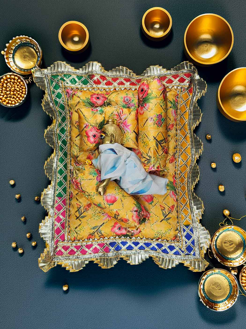 Phoolon ki Palna Janmashtami Special Bistar Set for Laddu Gopal Ji