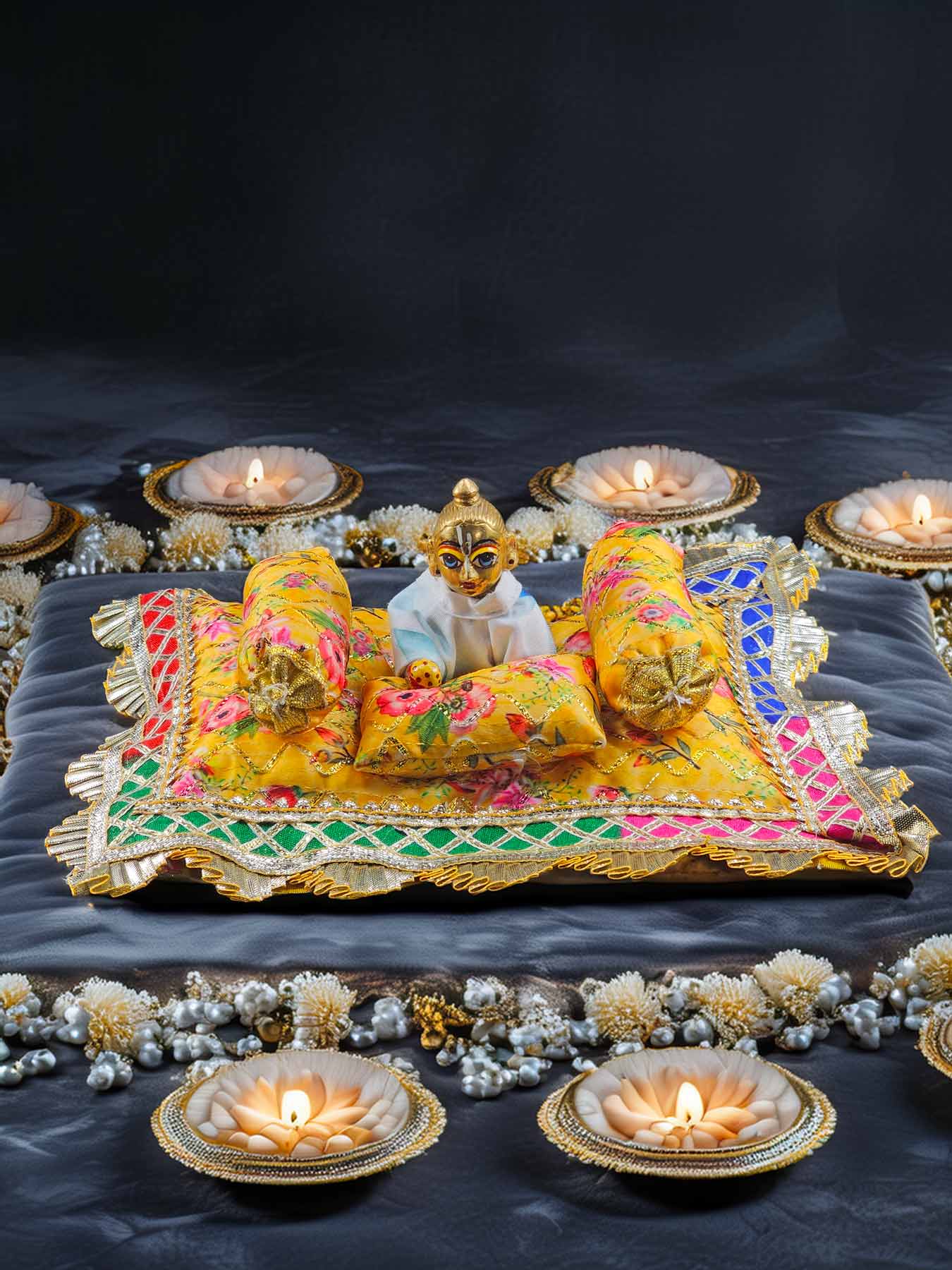 Phoolon ki Palna Janmashtami Special Bistar Set for Laddu Gopal Ji