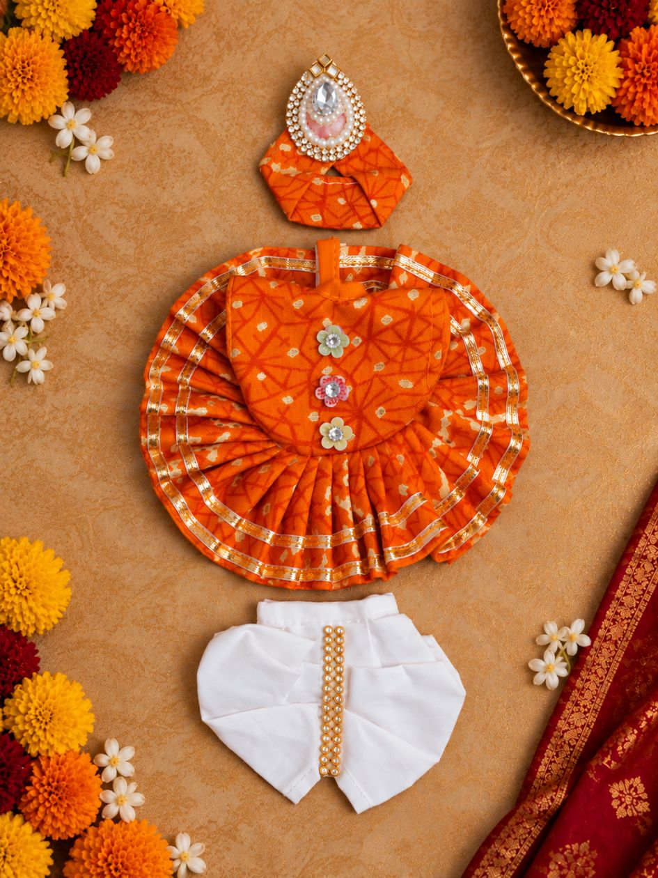Raasvrit Navratri Special Dhoti Kurta Dress Set For Kanha Ji