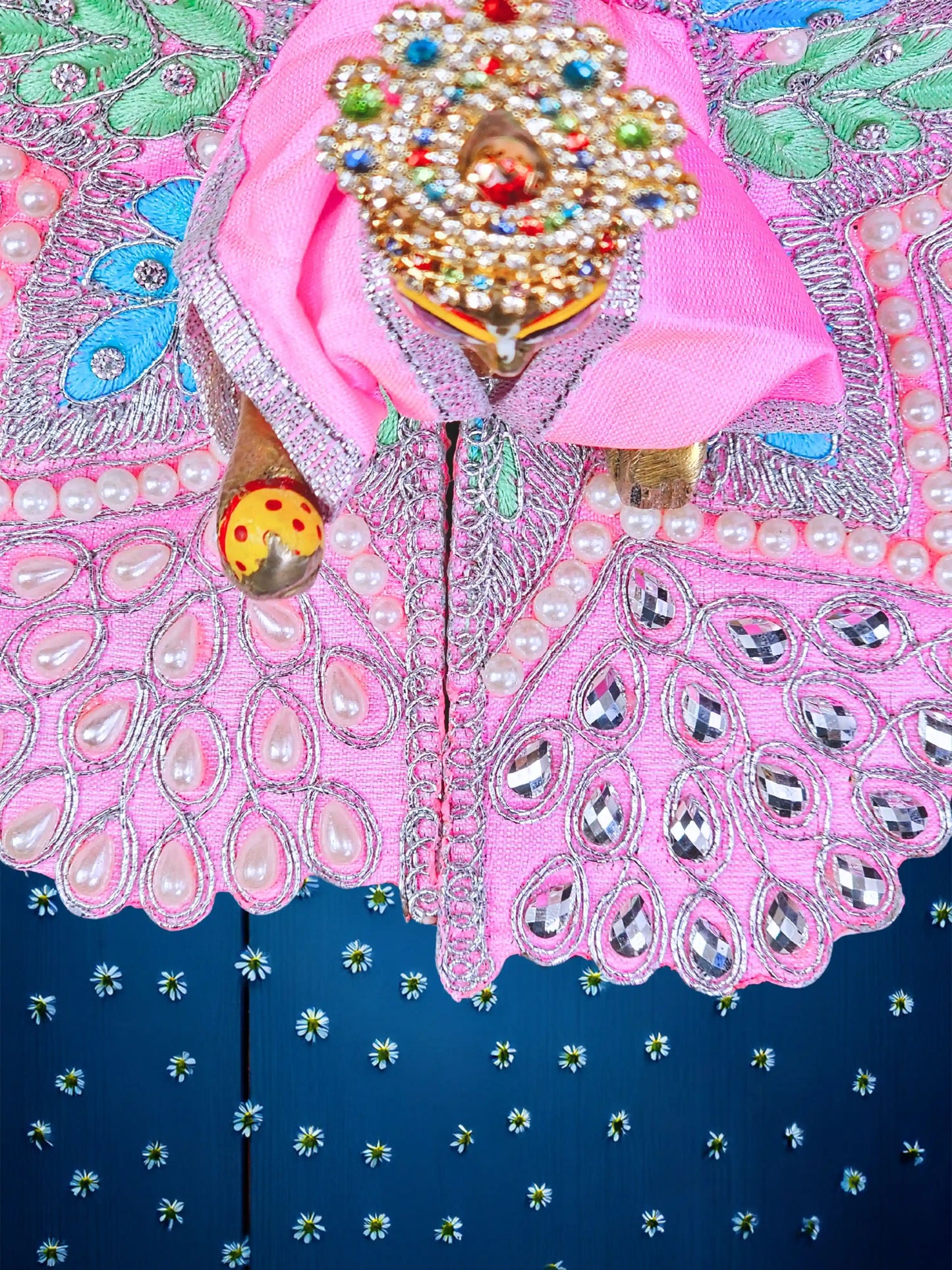 Pearl Elegance Pink Laddu Gopal Poshak