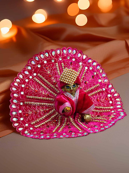 Anandotsav Pink dresses laddu gopal thakurji kanha ji bal om poshak for mathura online best Janmashtami dress