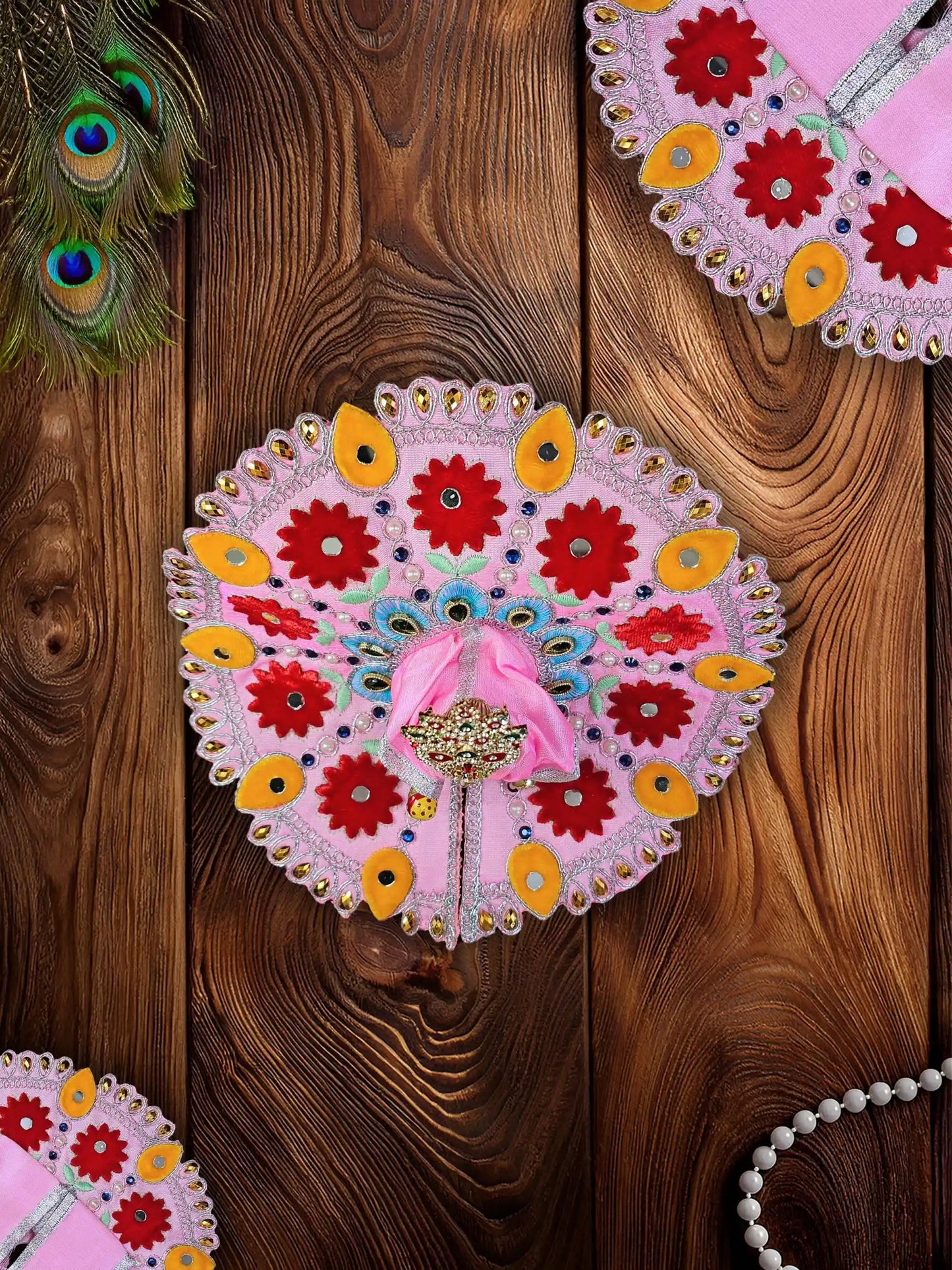Blossom Royale pink laddu gopal bal gopal thakur ji kanha poshak dress 3