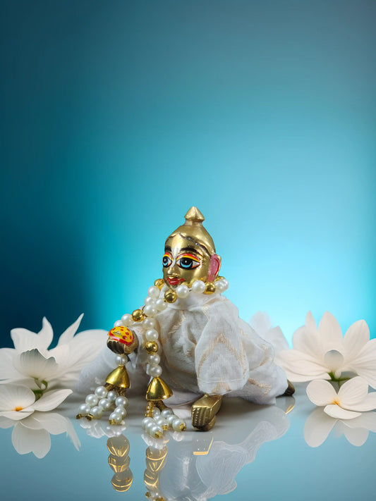 Chaitanya Shwet Kurta Pajama whte dresses laddu gopal thakurji kanha ji bal om poshak mathura online best Janmashtami for dress