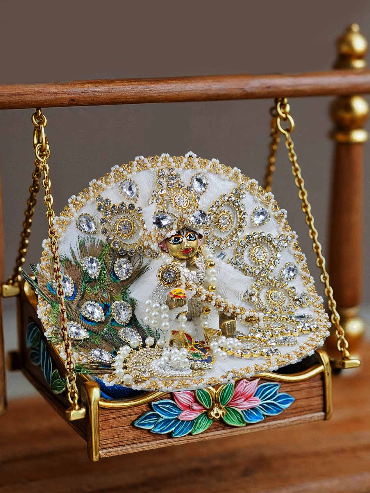 Chandrika Peacock dresses laddu gopal thakurji kanha ji bal om poshak mathura online best Janmashtami for dress