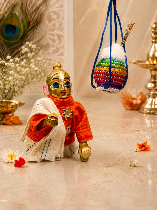 Designer Matki Laddu Gopal Dresses Online in India Winter Dress for Poshak Thakurji Kanha Ji Accessories Dhoti Kurta Set Pajama Aasan Janmashtami Special Summer Shringar Fancy Jacket Premium Festival Bistar Combo om poshak kanha thakurji bal lala lalla ladoo