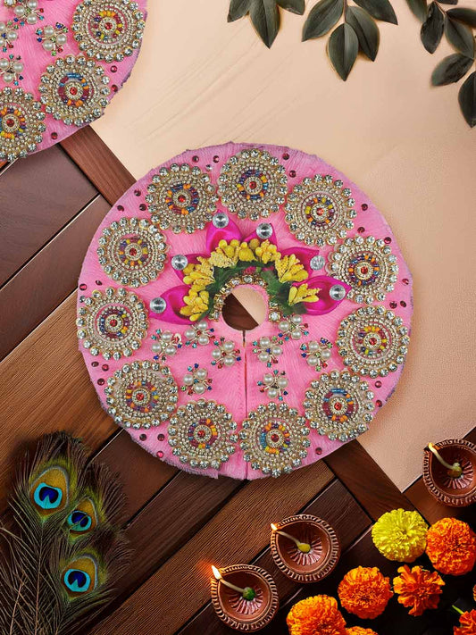 Gulabi Ratan Heavy dress laddu gopal thakurji kanha ji bal om poshak mathura online best