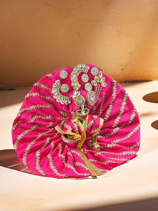 Gulabi noor dress laddu gopal thakurji kanha ji bal om poshak mathura online best 3