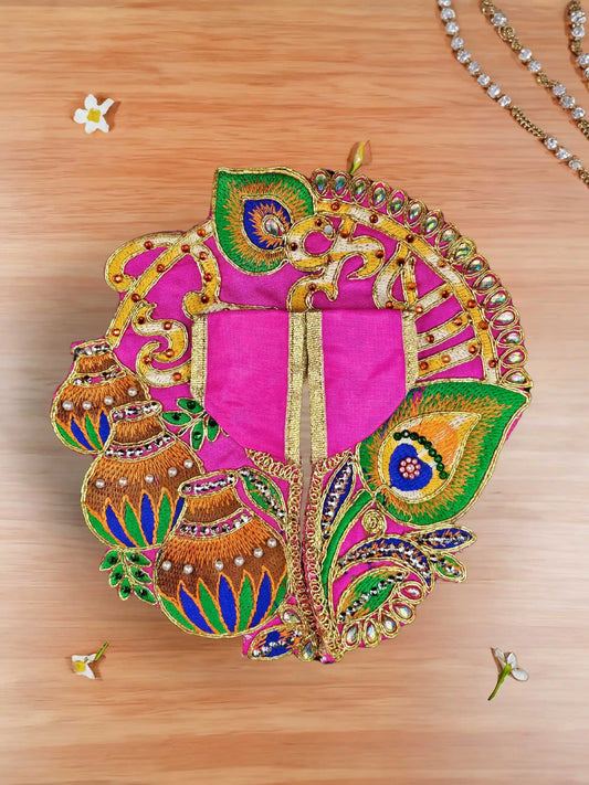 Hare krishna pink bal laddu gopal thakur ji kanha poshak dress