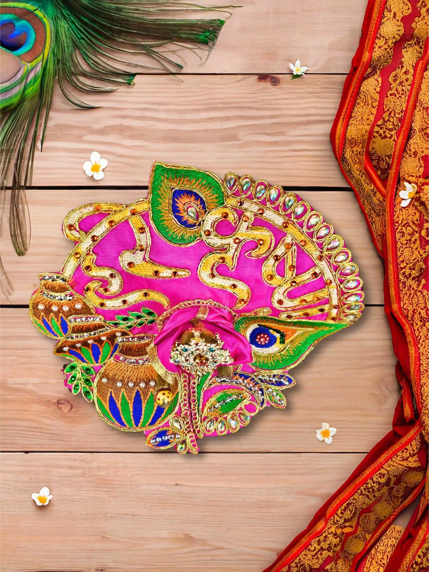 Hare krishna pink bal laddu gopal thakur ji kanha poshak dress