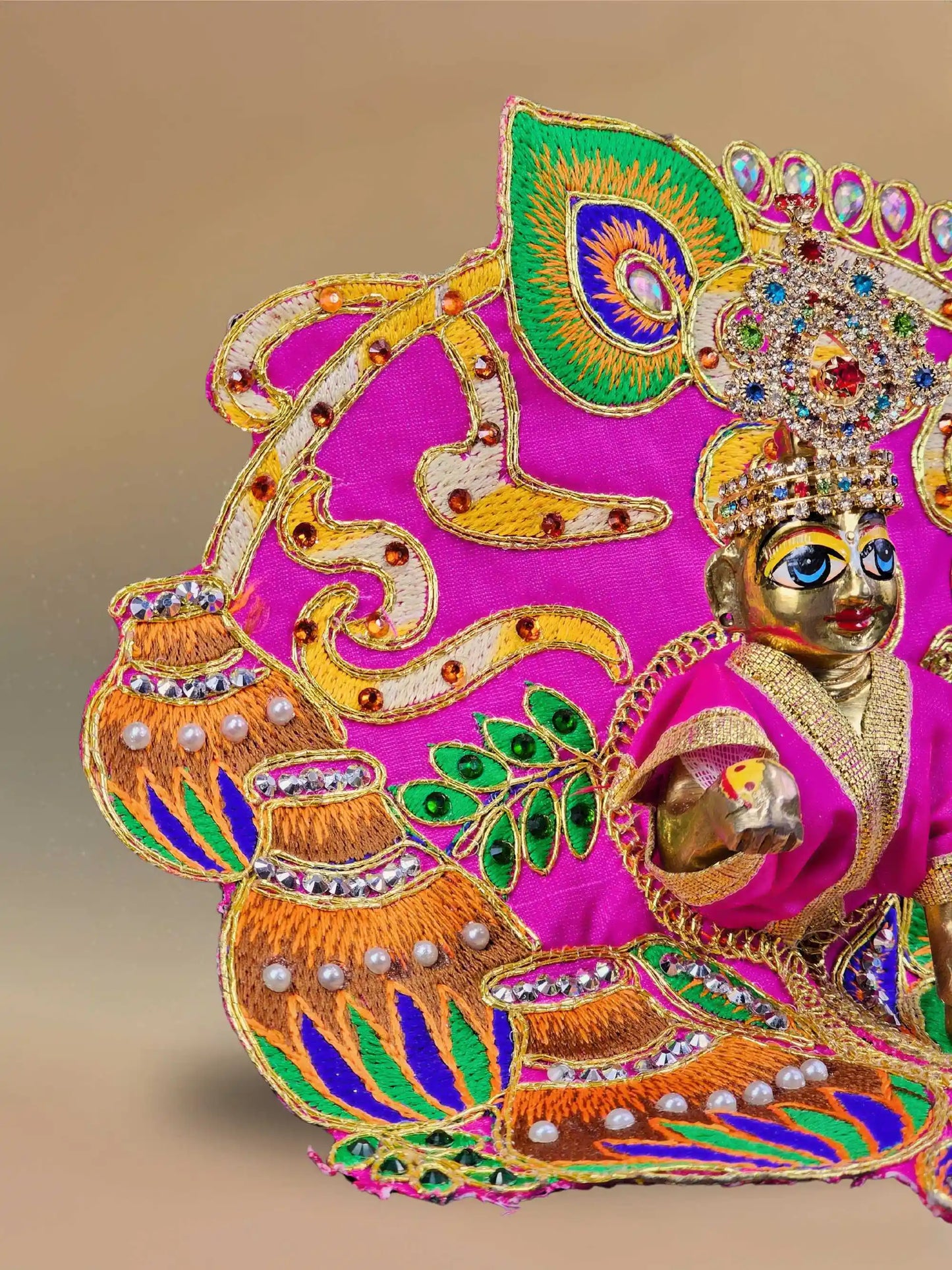 Hare krishna pink bal laddu gopal thakur ji kanha poshak dress