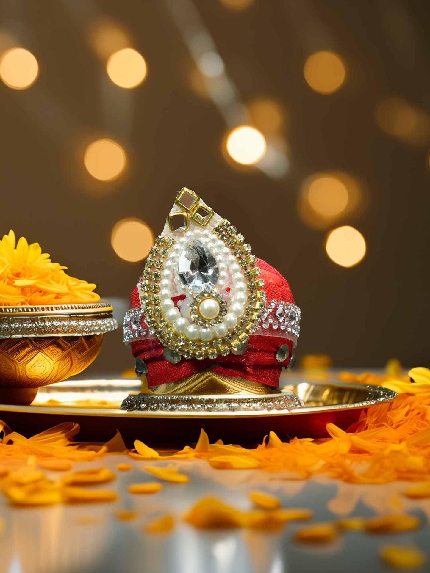 Kanakavalli red yellow dresses laddu gopal dress thakurji kanha ji bal om poshak mathura online best Janmashtami diwali