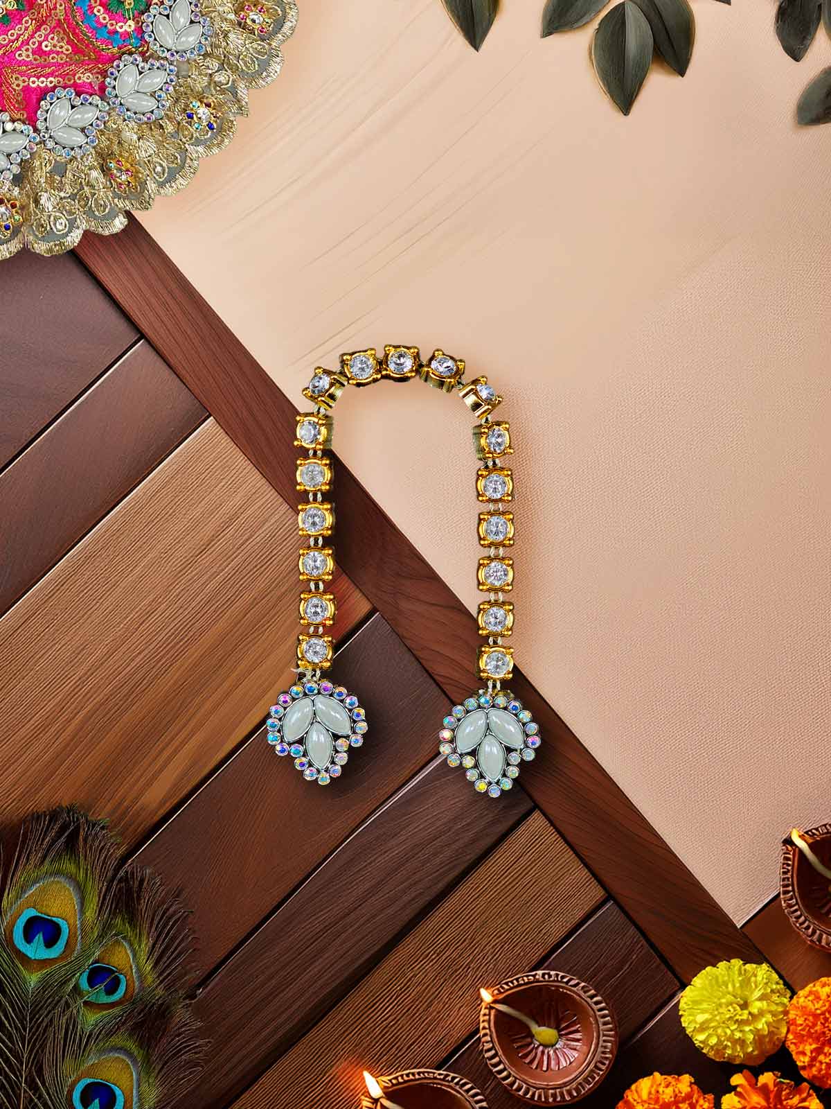 Rajsi Braj Bhavya Heavy dress laddu gopal thakurji kanha ji bal om poshak mathura online best