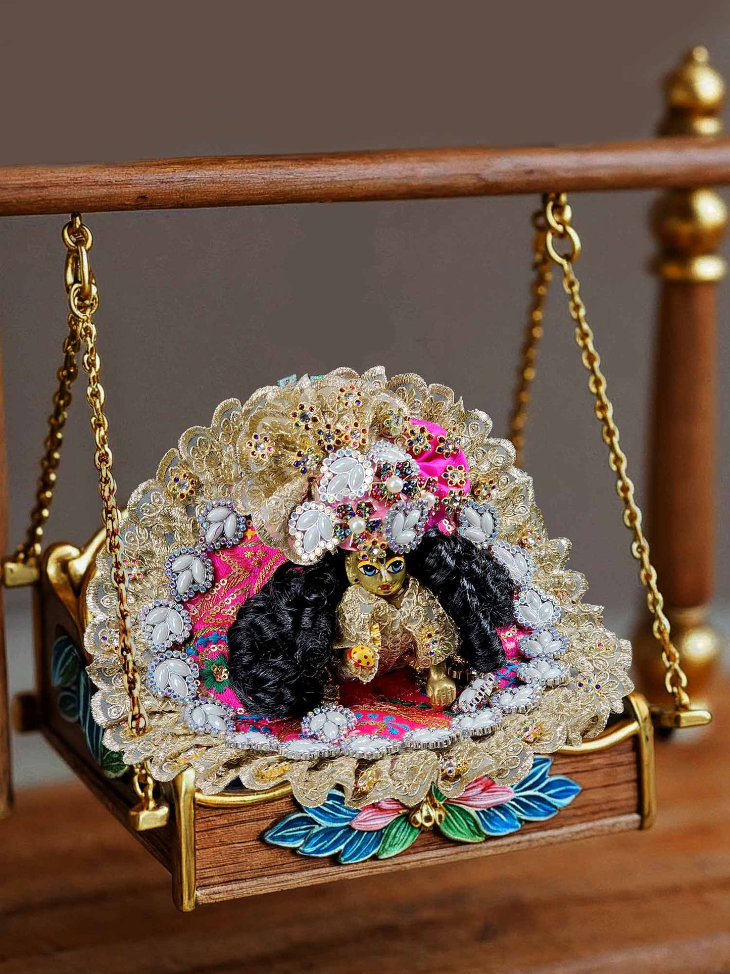 Rajsi Braj Bhavya Heavy dress laddu gopal thakurji kanha ji bal om poshak mathura online best