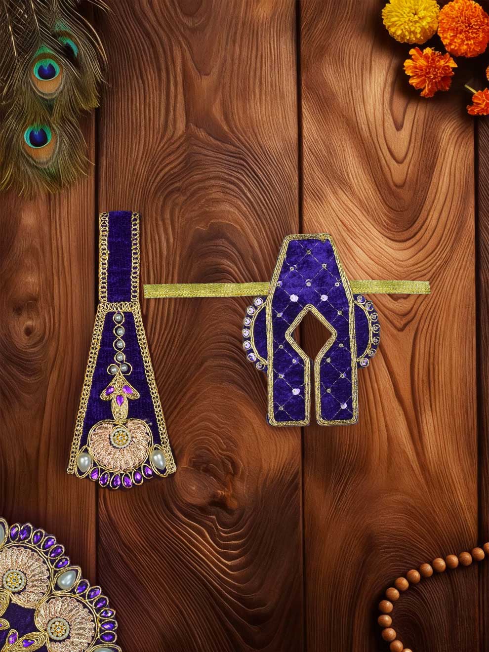 Rajsi velvet Light Purple wedding winter sherwani Diwali Janmashtami dress ladoo dresses laddu gopal dress thakurji kanha ji bal om poshak mathura online best mandir wholesaler manufacturer