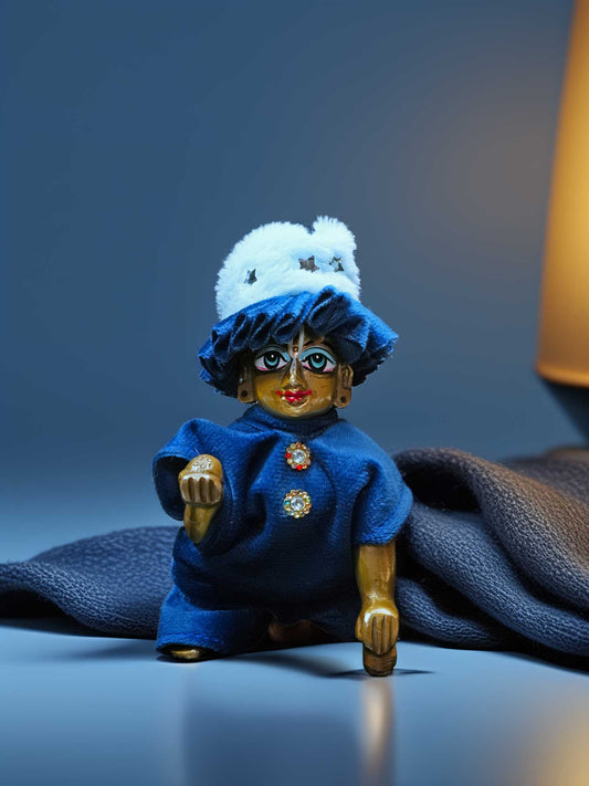 Rajwada blue winter dress ladoo dresses laddu gopal dress thakurji kanha ji bal om poshak mathura online best