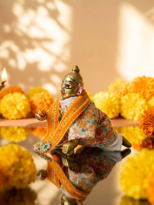 Shri Mayur Laddu Gopal Dresses Online in India Winter Dress for Poshak Thakurji Kanha Ji Accessories Dhoti Kurta Set Pajama Aasan Janmashtami Special Summer Shringar Fancy Jacket Premium Festival Bistar Combo om poshak kanha thakurji bal lala lalla ladoo