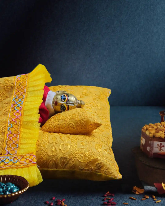 Sone Ki Seva Bistar Set dress ladoo dresses laddu gopal thakurji kanha ji bal om poshak mathura online best