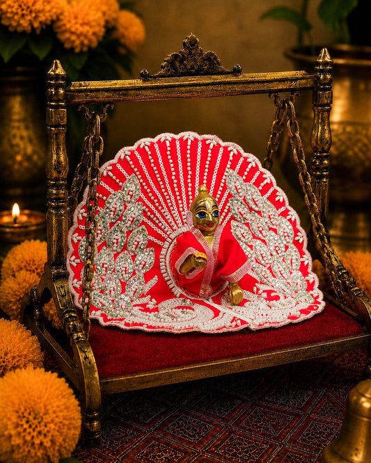 Vilasini mayur r Laddu Gopal Dresses Online in India Winter Dress for Poshak Thakurji Kanha Ji Accessories Dhoti Kurta Set Pajama Aasan Janmashtami Special Summer Shringar Fancy Jacket Premium Festival Bistar Combo om poshak kanha thakurji bal lala lalla ladoo