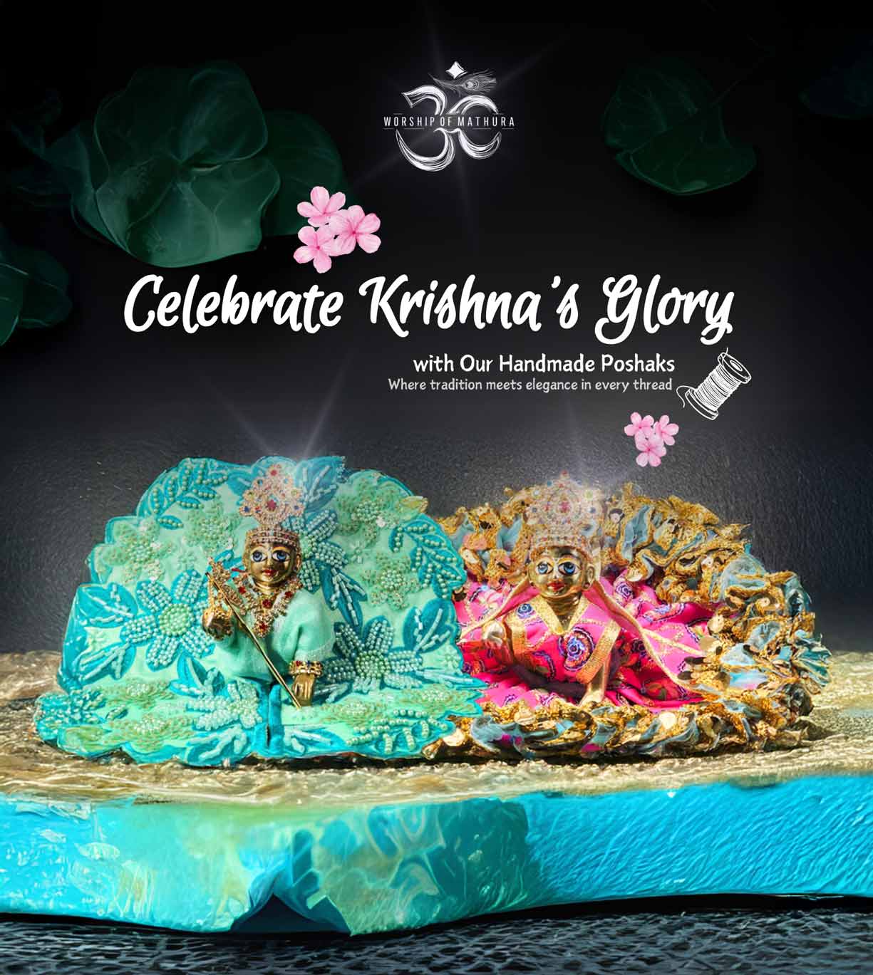 celebrate krishna mob poshak dress laddu gopal thakurji kanha ji bal om poshak mathura online best