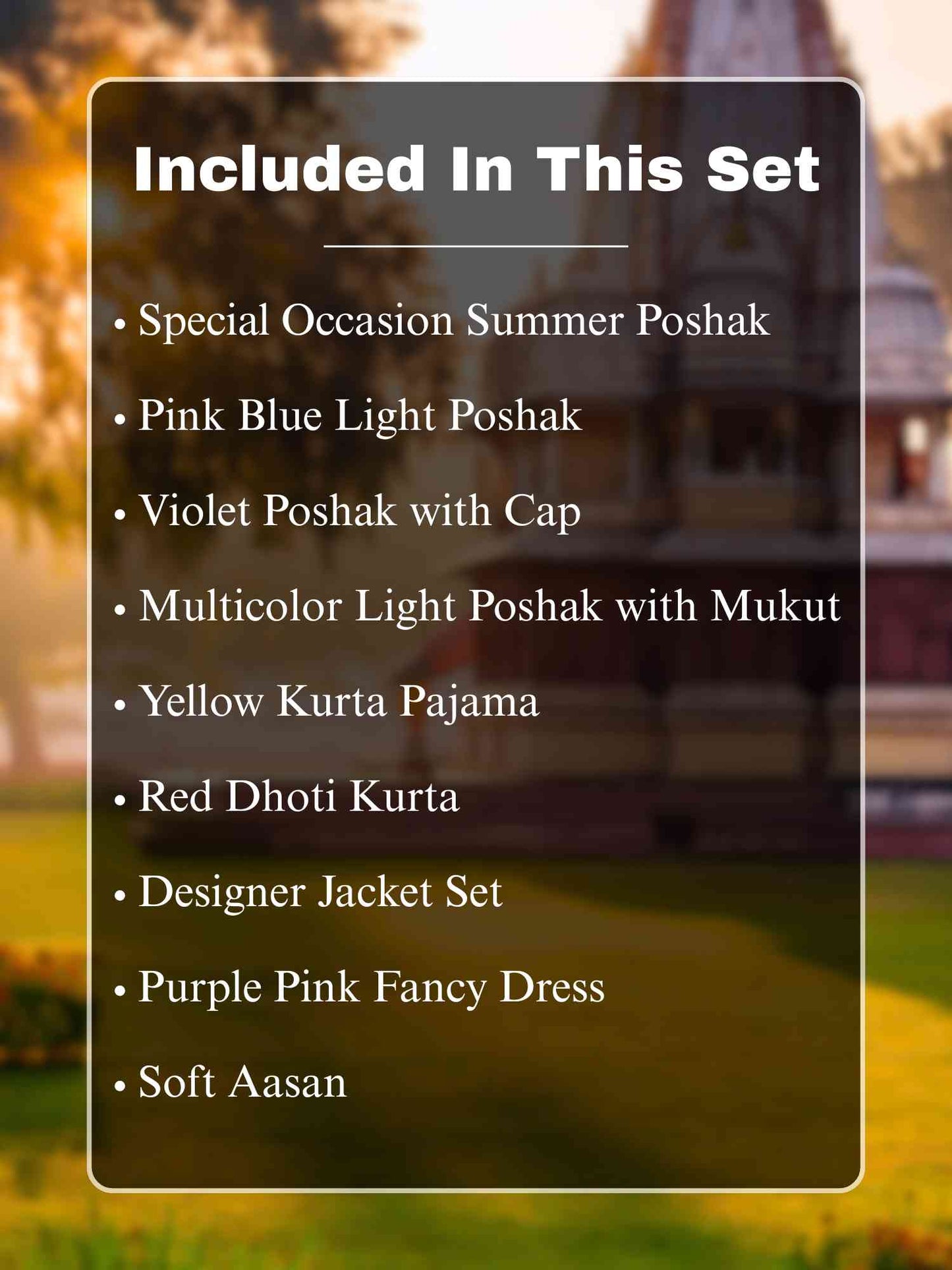 combo chart dress laddu gopal thakurji kanha ji bal om poshak mathura online best 1