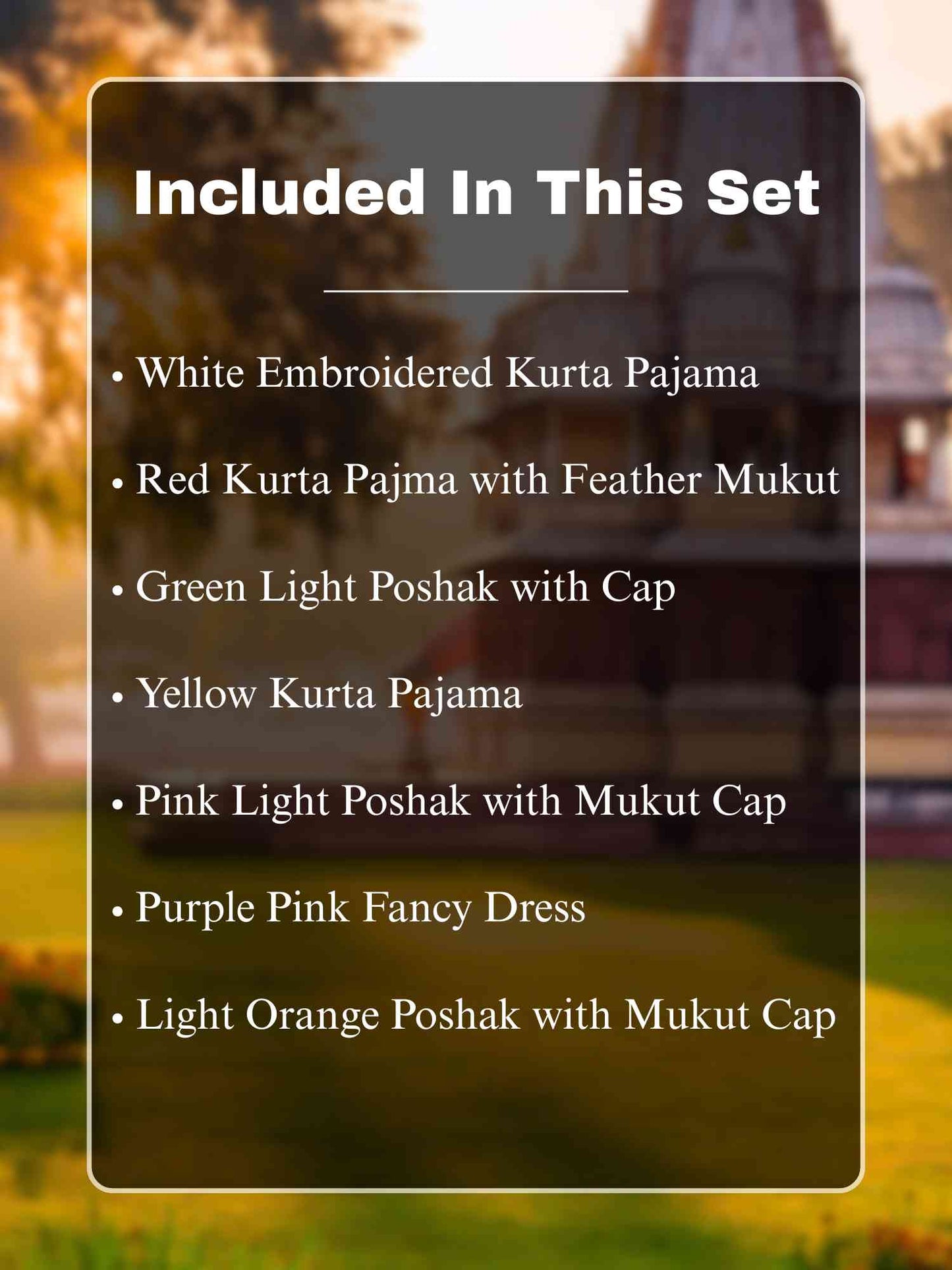 combo chart dress laddu gopal thakurji kanha ji bal om poshak mathura online best