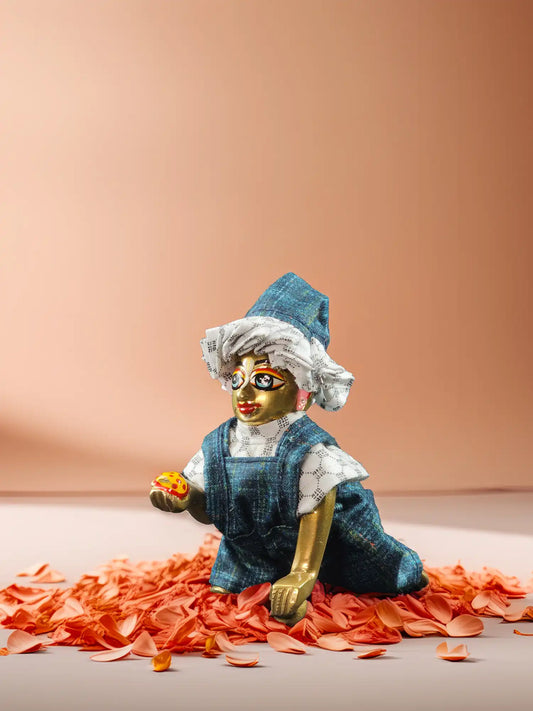 denim bib suit dresses laddu gopal dress thakurji kanha ji bal om poshak mathura online best diwali pooja