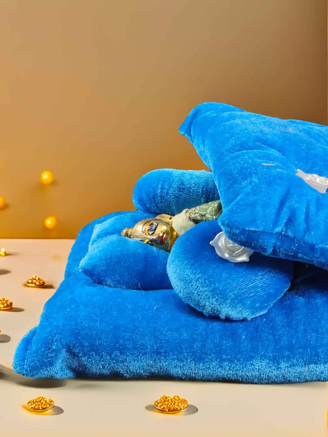 divine b gadda bed bistar set razai for laddu gopal thakurji kanha ji bal om poshak mathura online best