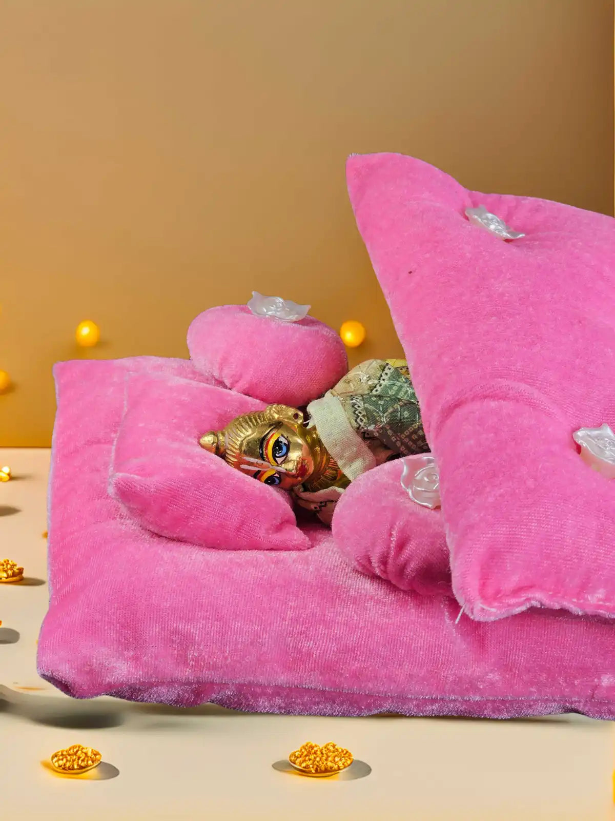 divine p gadda bed bistar set razai for laddu gopal thakurji kanha ji bal om poshak mathura online best