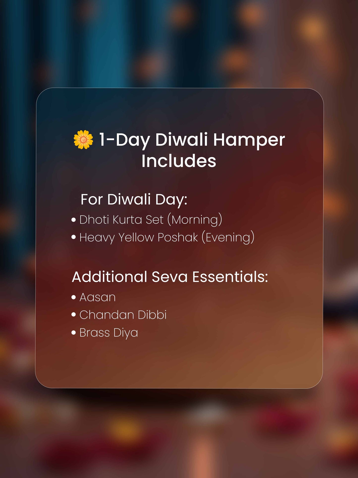 Haridaya Ek-Divas Diwali Pooja Hamper For Laddu Gopal Ji