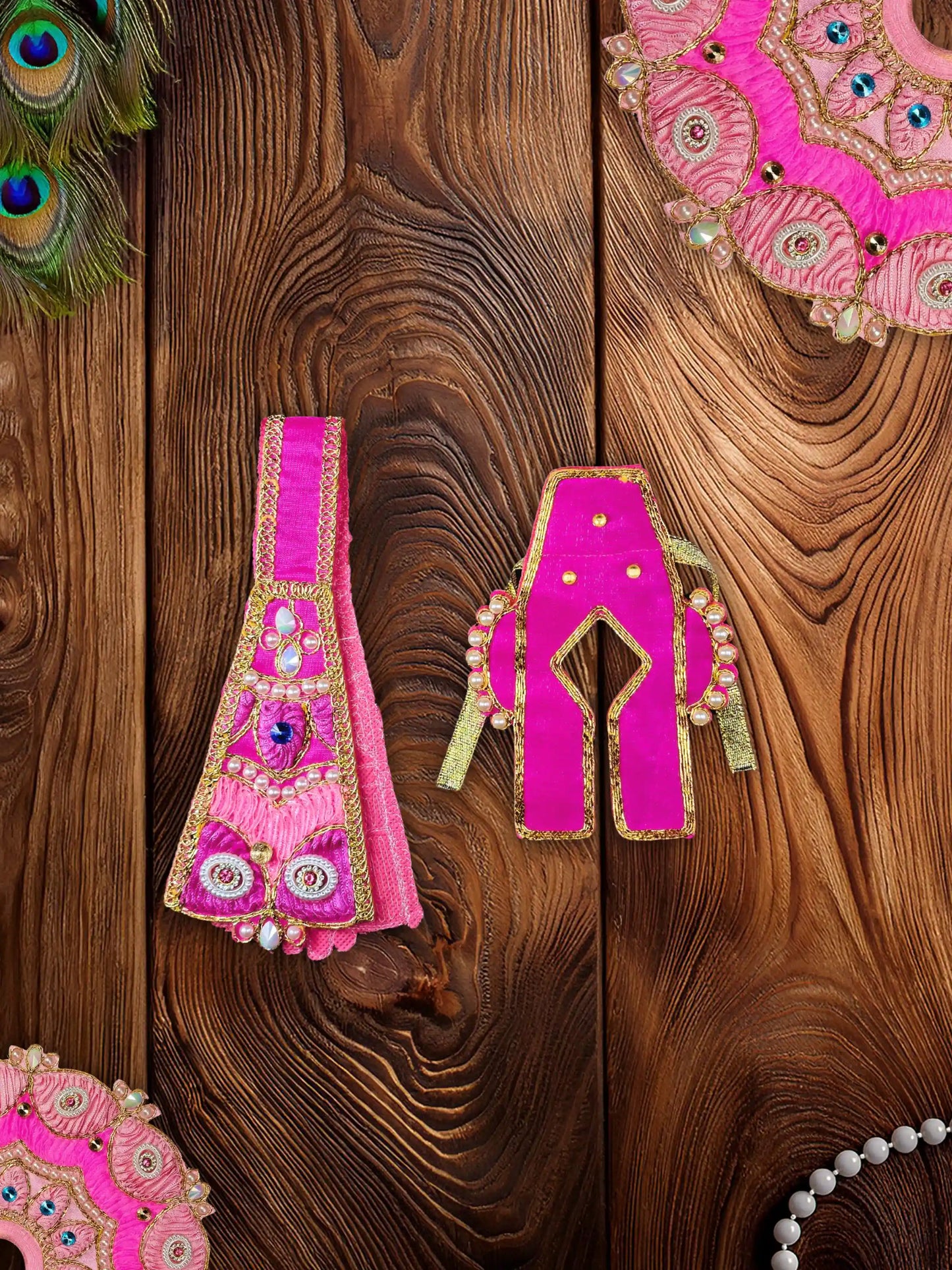 ethereal blush laddu bal thakur kanha ji poshak dress