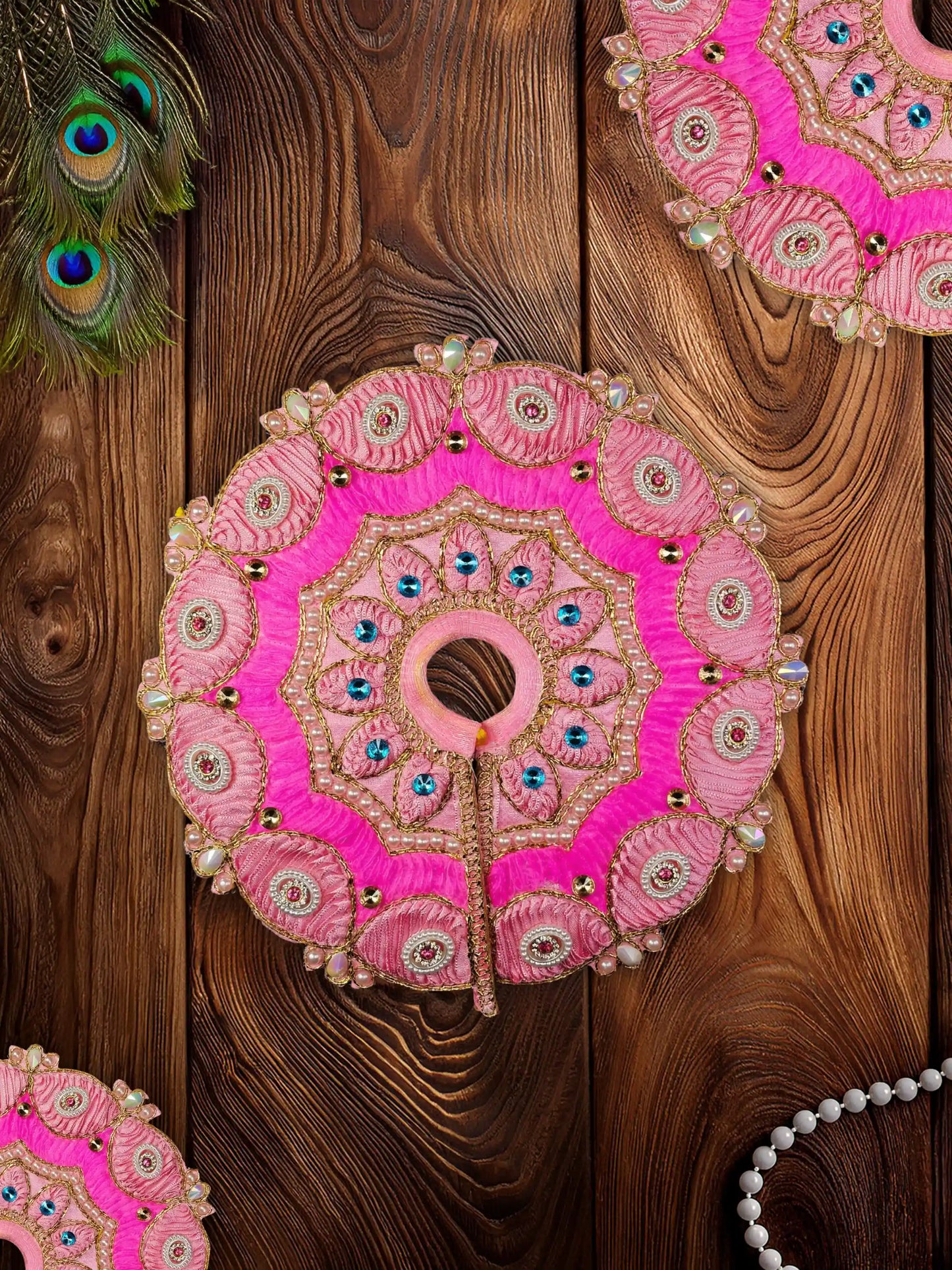ethereal pink laddu bal thakur kanha ji poshak dress