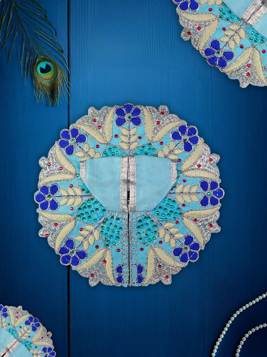 floral harmony blue bal thakur ji laddu bal gopal dresses poshak