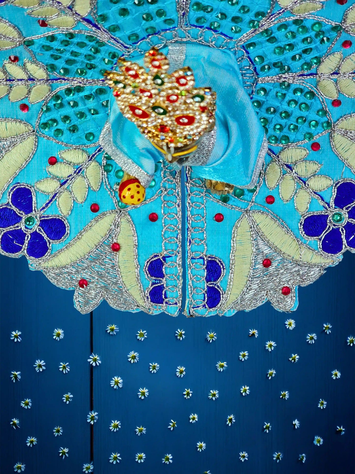 floral harmony blue bal thakur ji laddu bal gopal dresses poshak