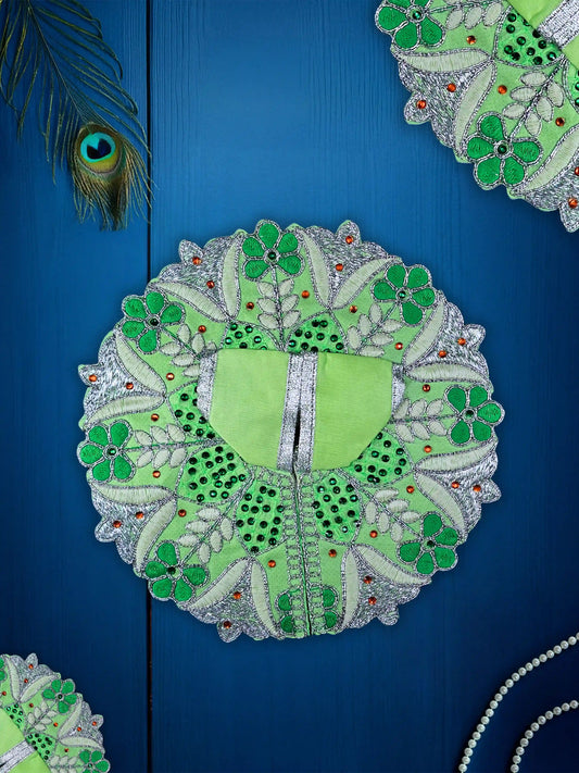 floral harmony green bal thakur ji laddu bal gopal dresses poshak