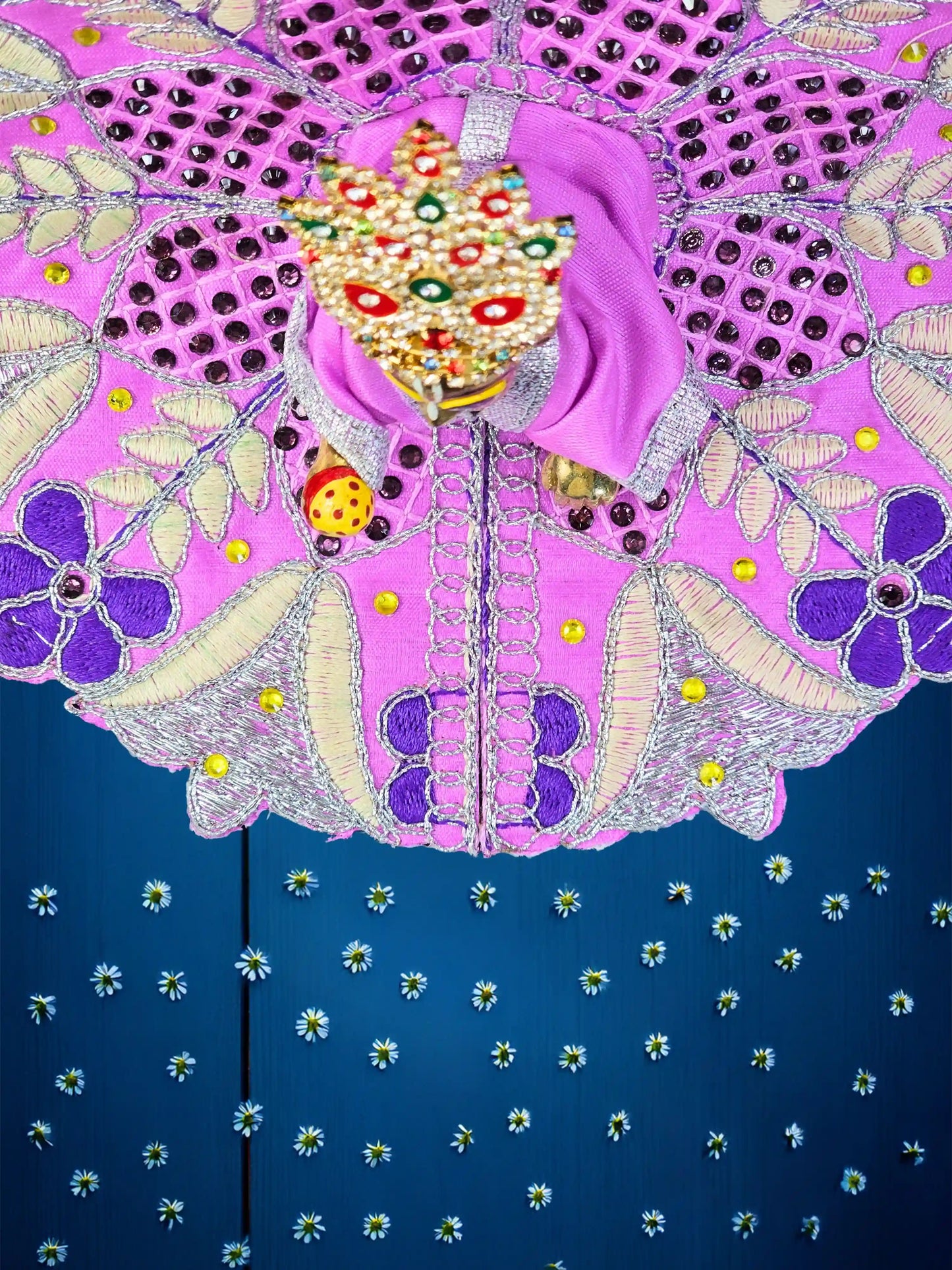 floral harmony purple bal thakur ji laddu bal gopal dresses poshak
