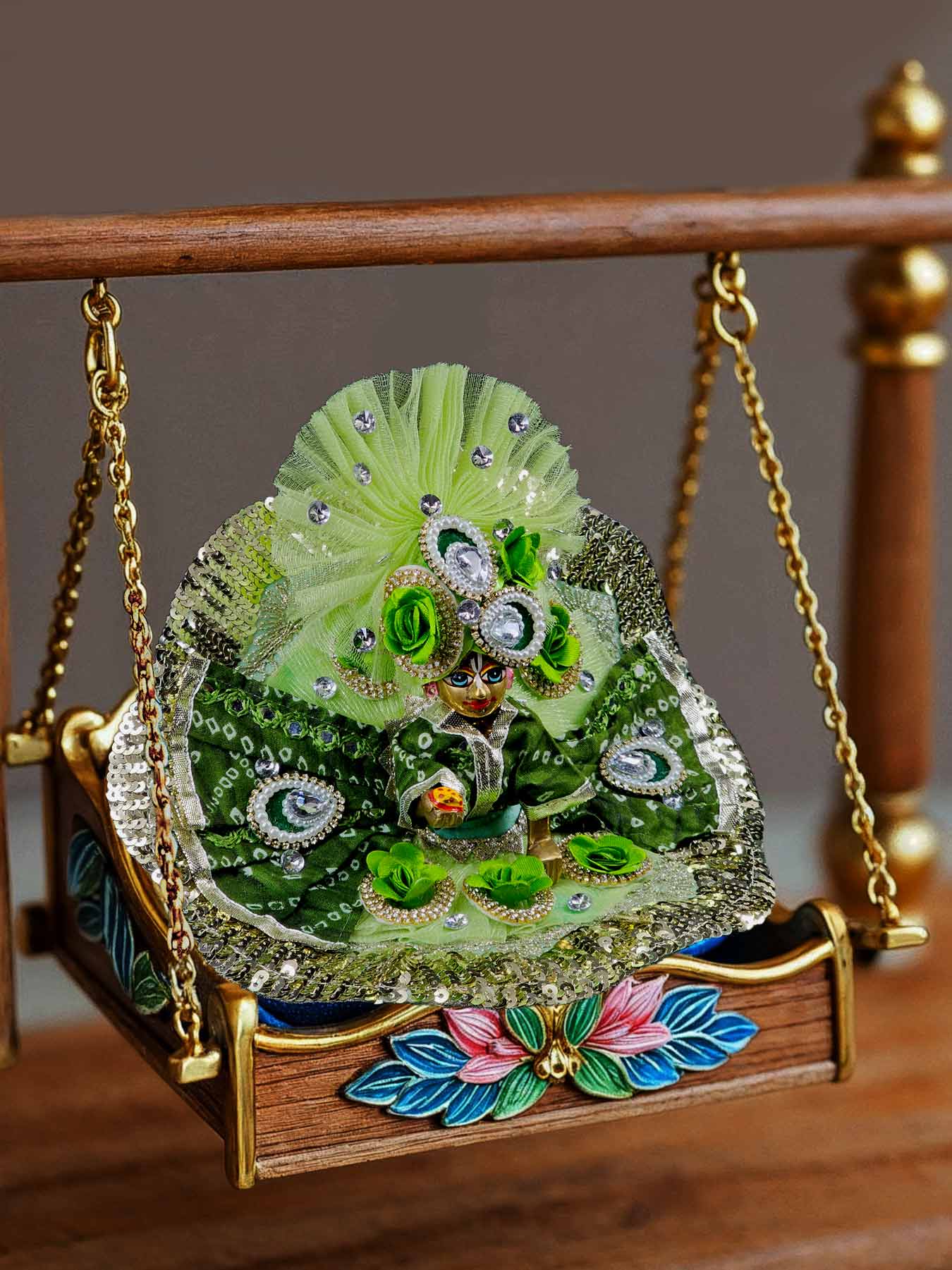 hari vasant Heavy dress laddu gopal thakurji kanha ji bal om poshak mathura online best