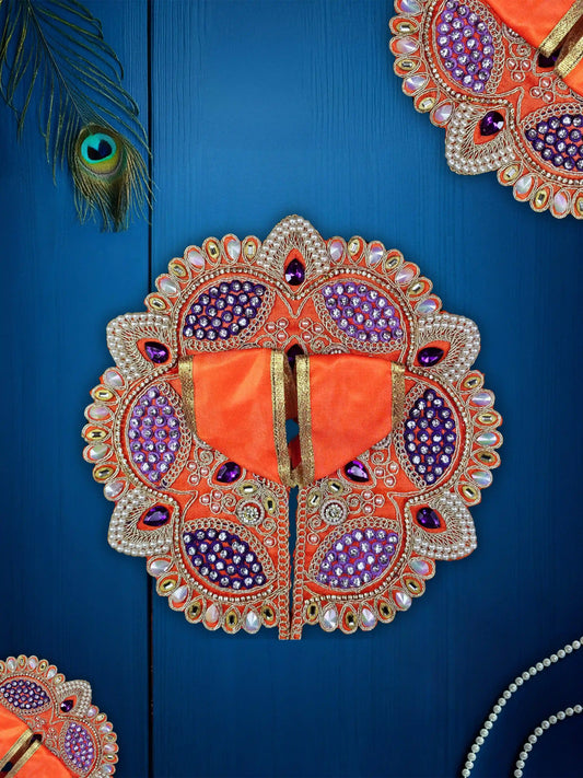 imperial charm orange bal laddu gopal thakur kanha ji dresses poshak