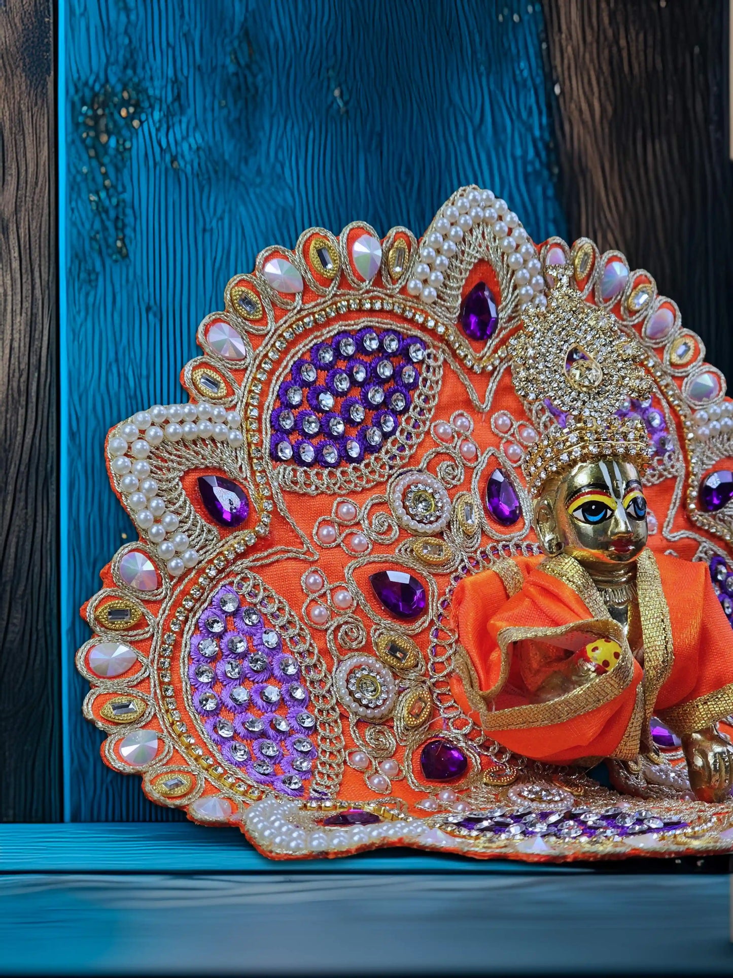 imperial charm orange bal laddu gopal thakur kanha ji dresses poshak