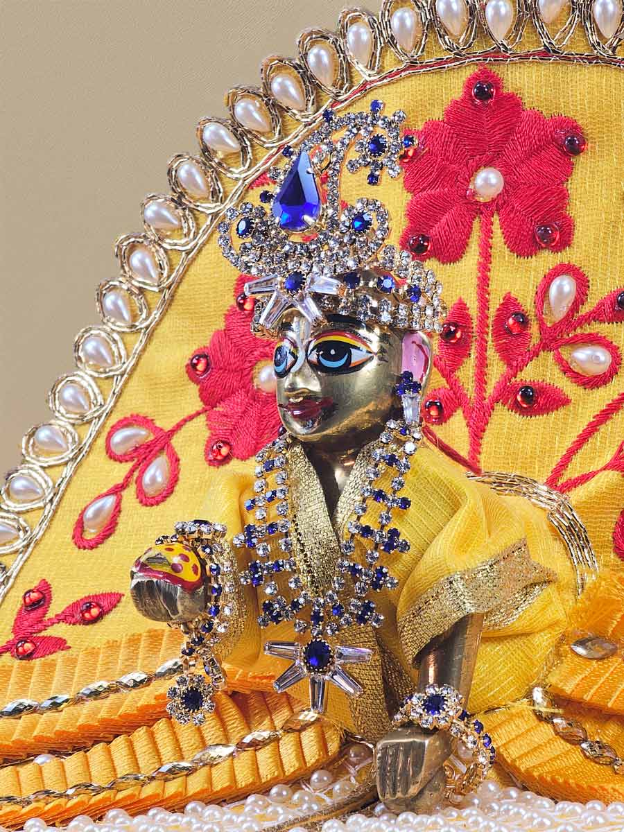 kanhaiya rajat db shringar jewelry mukit mala dresses laddu gopal thakurji kanha ji bal om poshak mathura online best Janmashtami for dress