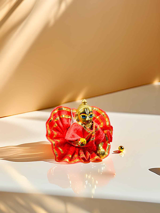 lal dhoti kurta dress laddu gopal thakurji kanha ji bal om poshak mathura online best