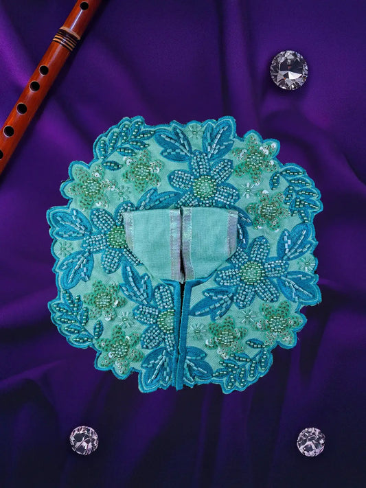 majestic aura green dress laddu gopal thakurji kanha ji bal om poshak mathura premium online