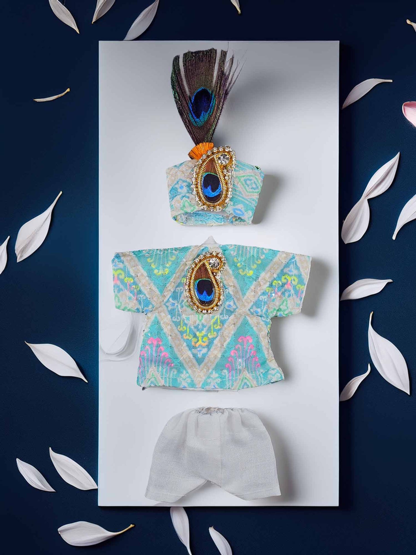 mayur kurta pajama poshak dress laddu gopal thakurji kanha ji bal om poshak mathura online best Janmashtami