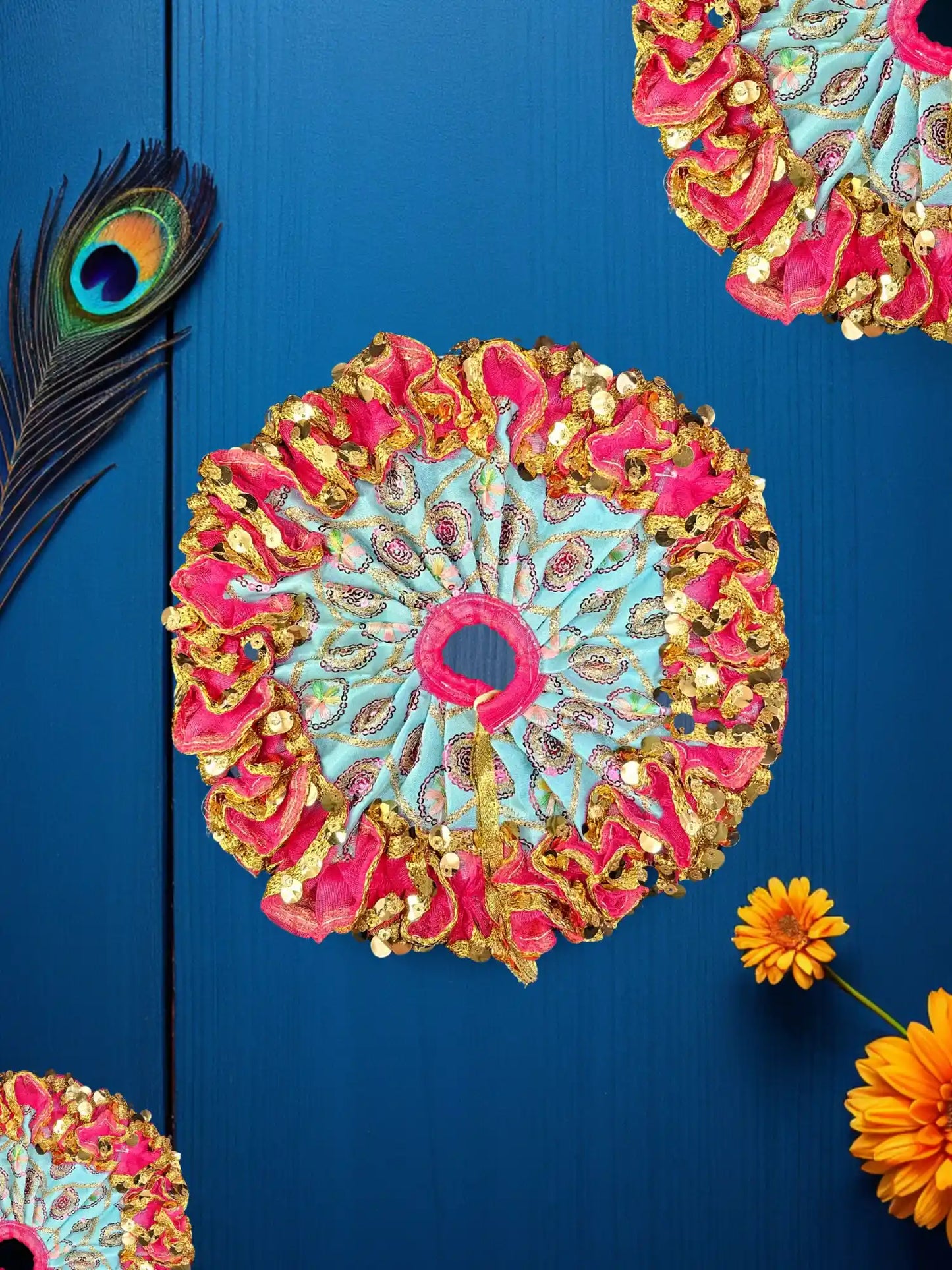 megh blue dress laddu gopal thakurji kanha ji bal om poshak mathura online