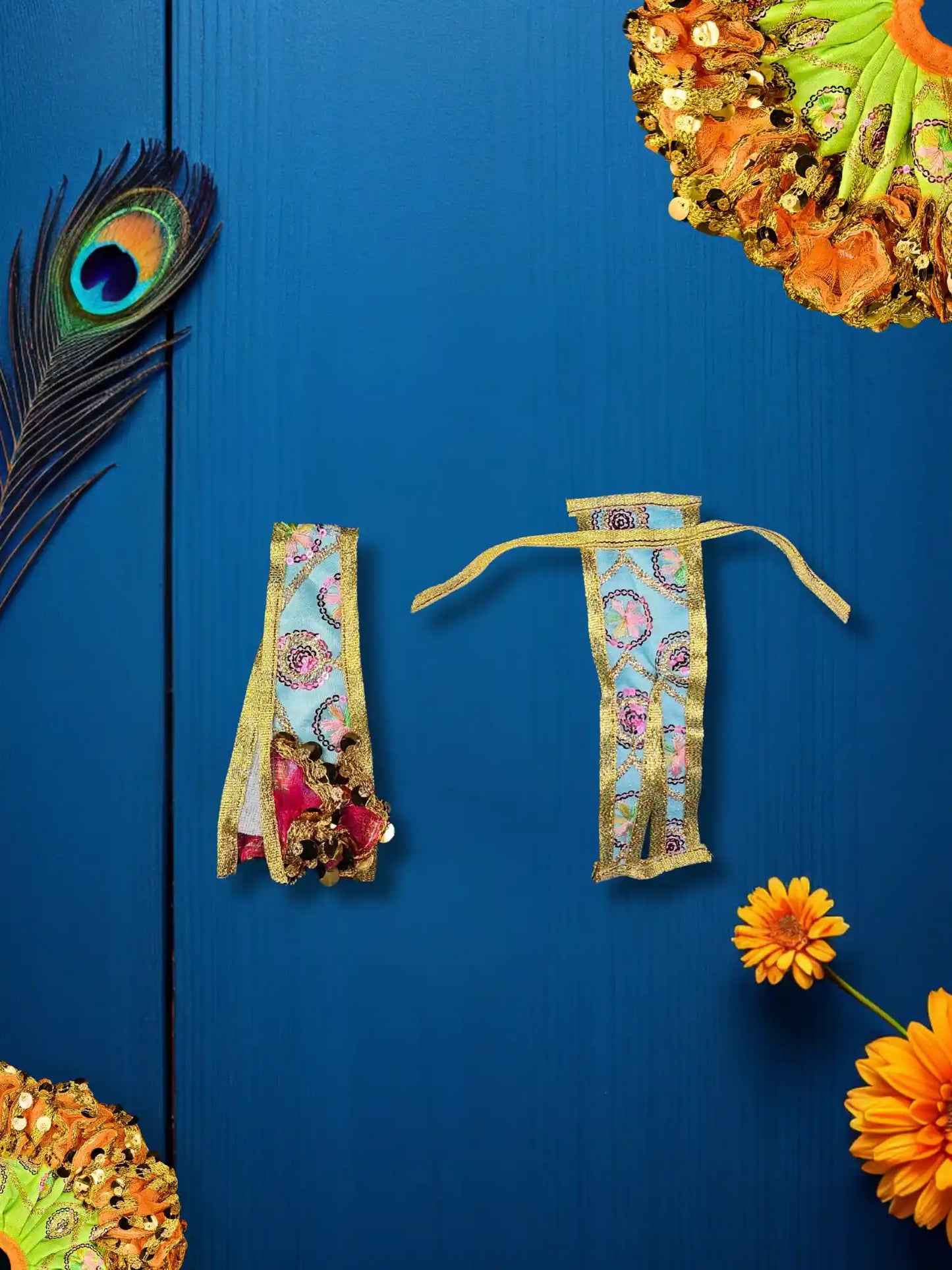 megh blue dress laddu gopal thakurji kanha ji bal om poshak mathura online