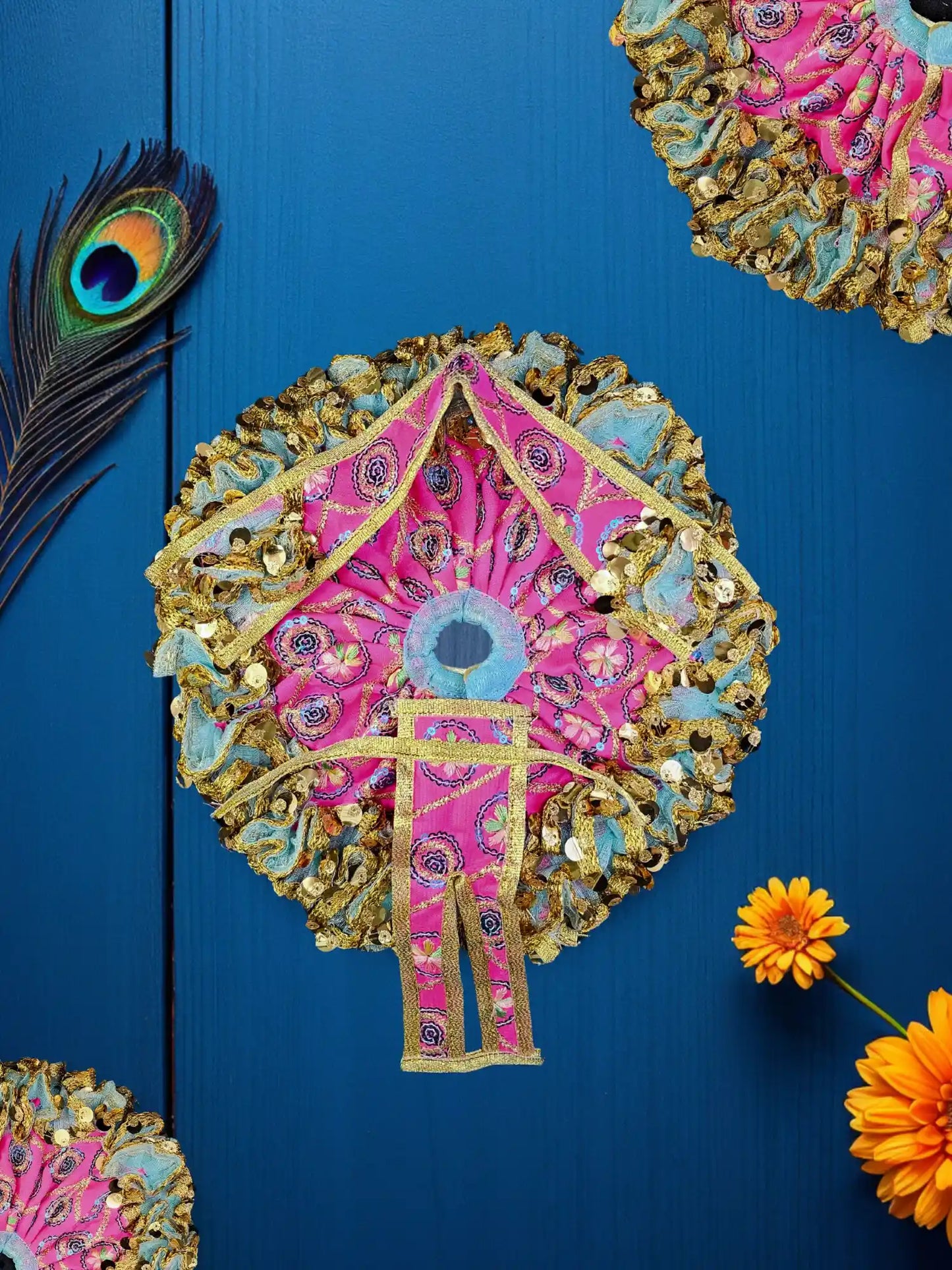 megh pink poshak dress laddu gopal thakurji kanha ji bal om poshak mathura online