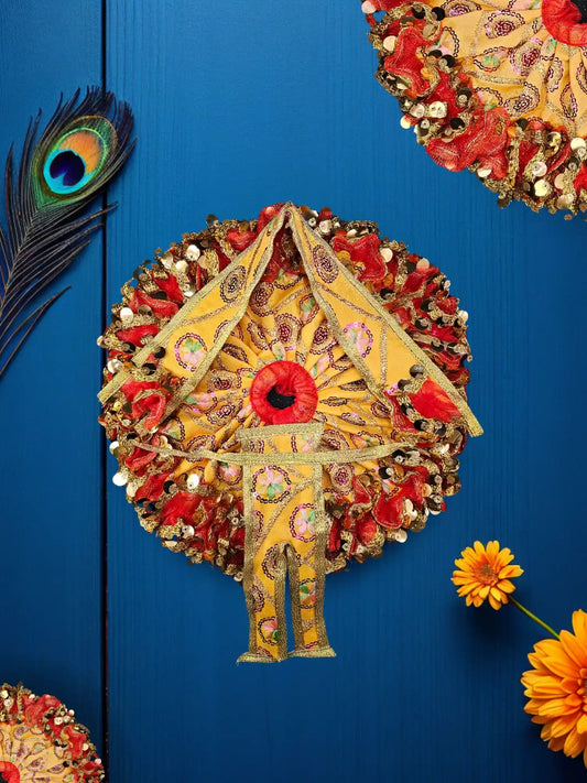 megh yellow poshak dress laddu gopal thakurji kanha ji bal om poshak mathura online