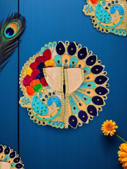 mor beige poshak dress laddu gopal thakurji kanha ji bal om poshak mathura online