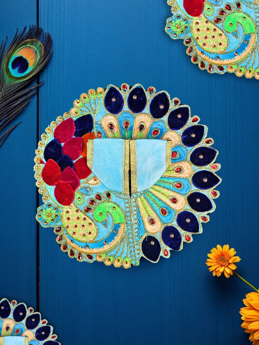 mor blue poshak dress laddu gopal thakurji kanha ji bal om poshak mathura online