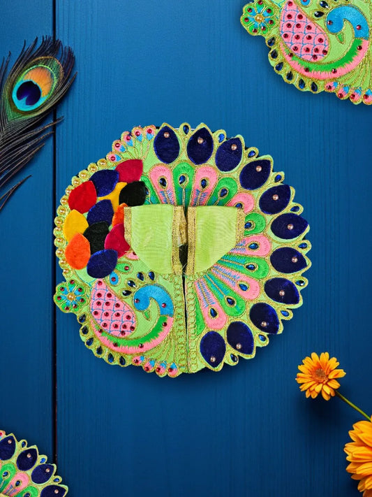 mor green poshak dress laddu gopal thakurji kanha ji bal om poshak mathura online