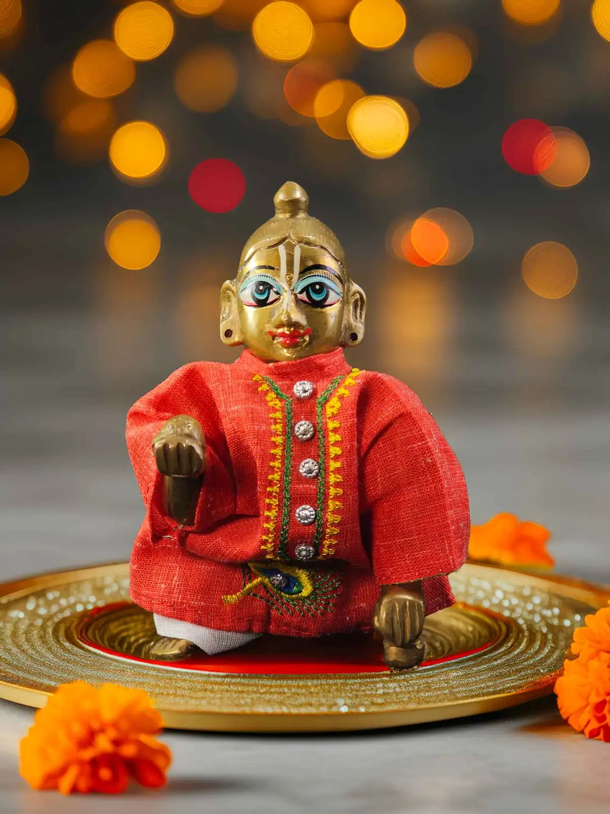 mor red kurta pajama poshak dress laddu gopal thakurji kanha ji bal om poshak mathura online best